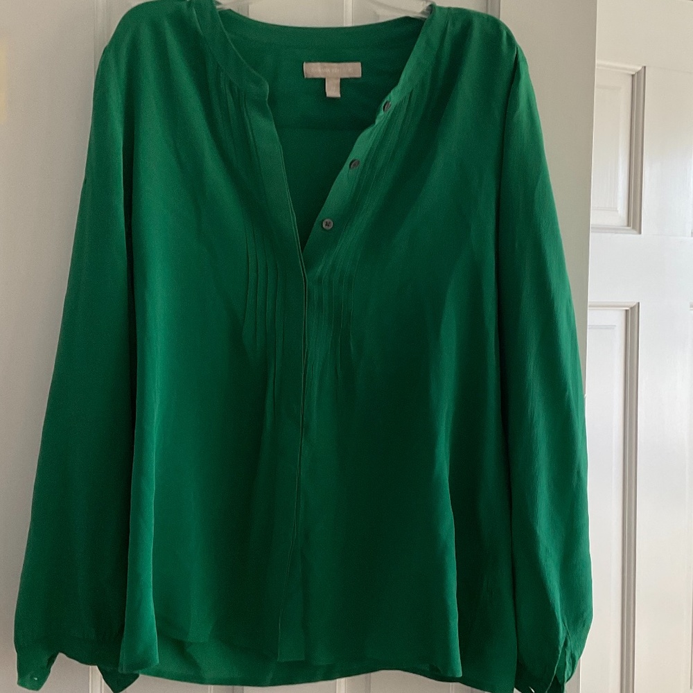 Banana Republic Green Silk Top